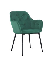 Ensemble de 2 fauteuils en velours QUEEN rétro, avec dossier rembourré.