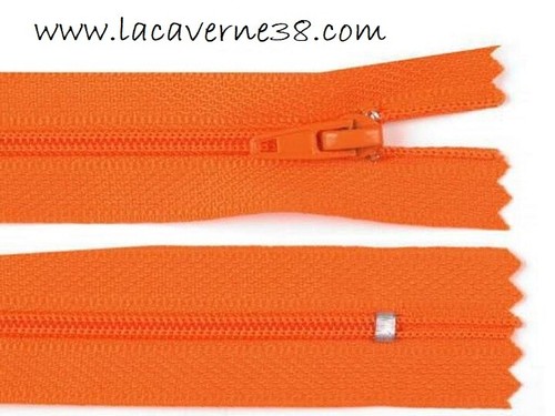 Fermeture éclair 12cm orange