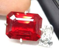 25 CT Naturel Rubis Rouge Émeraude Coupe Pendentif Agl Certifié Pierre Précieuse