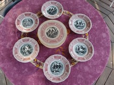 6 Assiettes Parlantes Faience