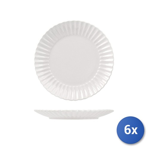 Assiette plate lotus en - 6x,