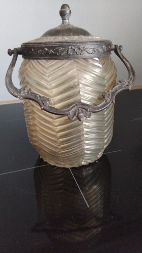 Seau biscuit verre irise - a,