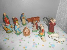 Lot 14  Figurines Crèche Santons d'Origine - Hauteur : 9 Cm - Divers -  TBE