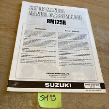 Suzuki RM125 H 1987 125 RM instruction preparation setup manuel montage set-up