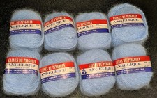 8 Italian Blue Yarn Balls 50%