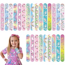 24Pcs Licorne Slap Bracelet