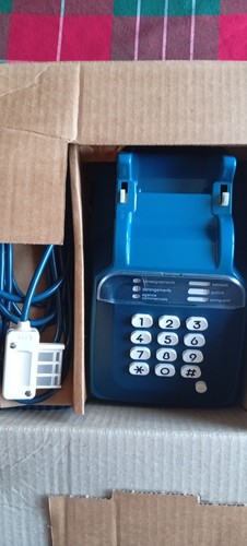 Téléphone neuf bleu - téléphone,