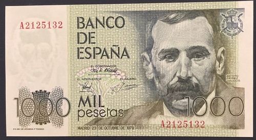 Billet espagne 1000 - billet,