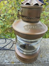  lampe murale ou a suspendre bateau péniche cuivre et verre 1950 POPLICH DN1732