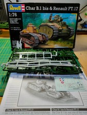 Rare COLLECTOR maquette REVELL 1/72 Fr Char Renault B1 bis & FT17 réf 03220 WWII
