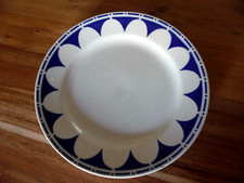 Assiette ancienne Saint Amand blanche decors bleus ( ref 10 )
