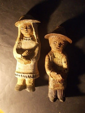 BERSOUX deux superbes sculptures terre cuite chamottée petite fille garçon 1980