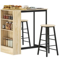 HOMCOM Ensemble table de bar