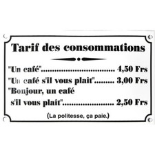 Plaque émaillée humoristique