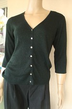 TUNIQUE GILET CAMAÏEU NOIR BRILLANT TRÈS CONFORTABLE NEUF T 40/42 