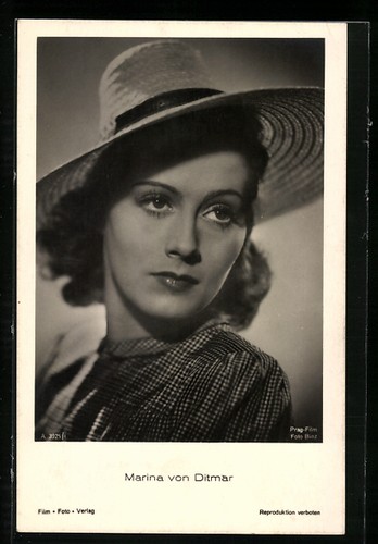 Carte postale actrice marina - carte,