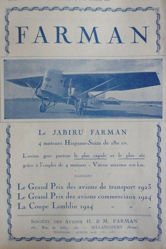 1925 pub avions m farman - m,