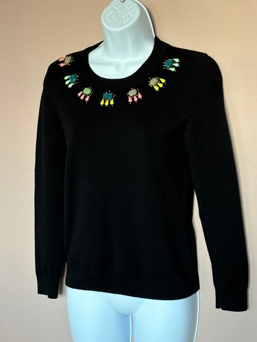 Pull noir avec cabochons - pull, de