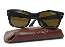 RARE 6201/51 LUNETTES DE SOLEIL PERSOL RATTI VINTAGE MONTURE NOIRE ITALIE ann...