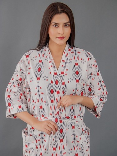 Robe coton longue kimono de - en,