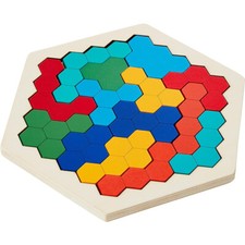 En bois Hexagon Puzzle Tangram