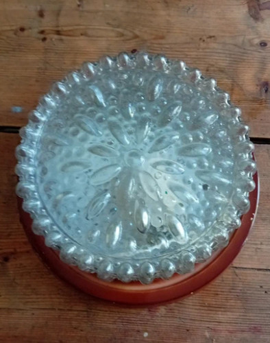 Vintage plafonnier verre - plafonnier,