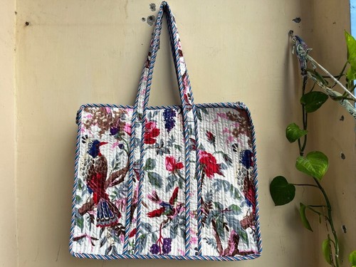 Sac main coton imprimé - sac,