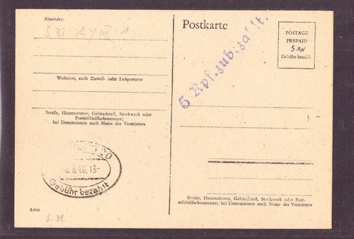 Frais carte postale payés - postale,