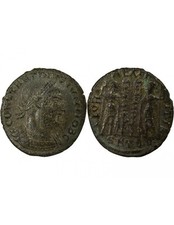 Rome Empire Constantin II - Nummus, Soldats, deux étendards - 330 / 331 Thessalo