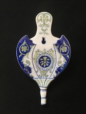 BOUQUETIÈRE Forme Soufflet en Faïence de DESVRES Signée Gaëtan LEVEL Fin XIX ème