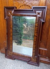 Très beau ancien miroir laqué marron - Epoque et style Napoléon III - 72 x 52 cm