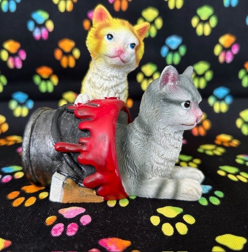 Figurine resine 2 chats - figurine,