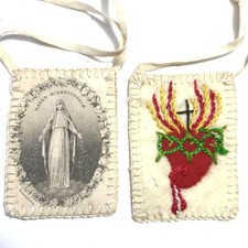 Ancien Scapulaire XIXe Sacré