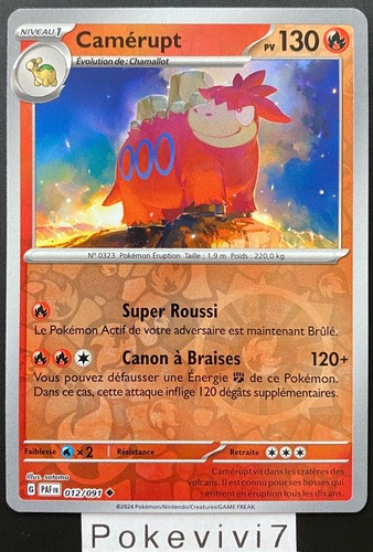 Carte pokemon camerupt 012 091 - pokemon,