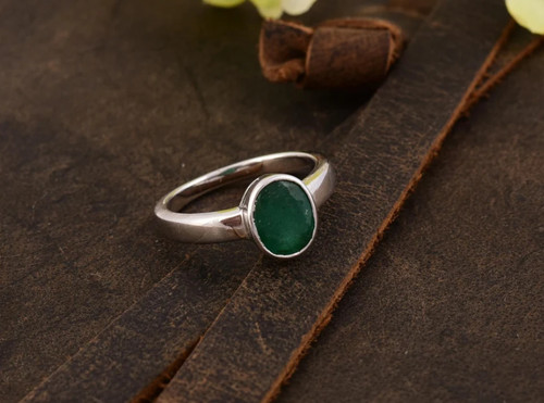 Bague émeraude verte