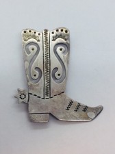 Éperon De Bottes En Argent Sterling Mexicain Vintage Orné