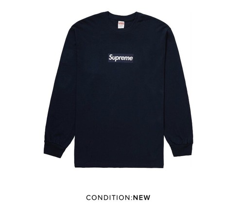 Supreme box logo tee navy - supreme,