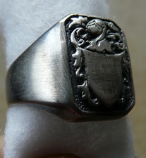 Bague homme écu avec blason - avec,