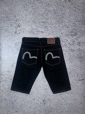 EVISU Dark Indigo Selvedge Jeans Classic “Seagull” Pocket Logo, Size 29