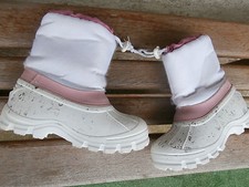 Bottes Neige Rose et Blanc Fourrées : Fille pointure 34/35..Comme NEUVES + CADO