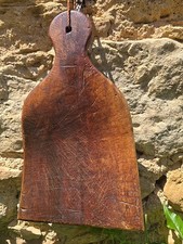 Petite Planche à Pain ancien 32 cm Bois à Découper Billot Boucher Art Populaire