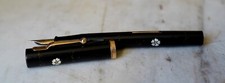 DUNHILL NAMIKI - RARE & ANCIEN STYLO PLUME A LEVIER - DECOR DE FLEURS NACREES
