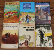 JEAN GIONO - LOT DE 6 LIVRES - FOLIO / POCHE - COLLINE - REGAIN - DE 1966 à 1998