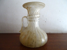 Petit vase a anse verre irisé