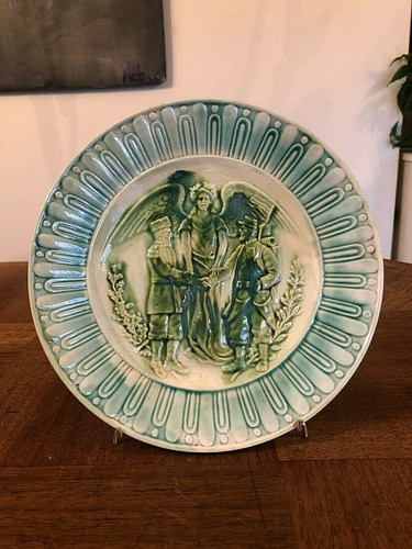 Ancienne assiette barbotine - ancienne,