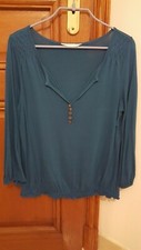 Chemisier, chemise bleu -