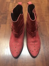 Bottines boots rouge TOPSHOP