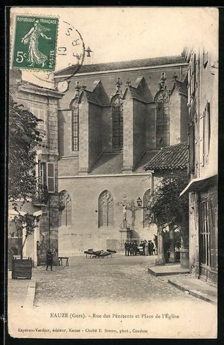 Cpa eauze gers - rue, des