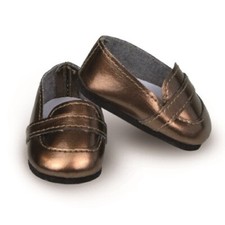 Mocassins café pour poupées