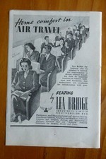 1/1946 PUB LEA BRIDGE SOUTHEND ON SEA AIRCRAFT SEATING SIEGE AVION ORIGINAL AD